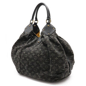 Louis Vuitton Black Shoulder Bag Handbag Noir Denim Monogram